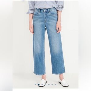 High-Waisted Wow Crop Wide-Leg Jeans